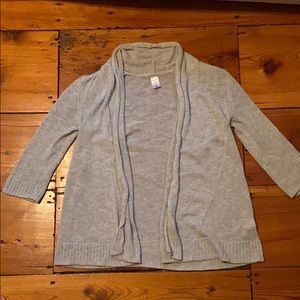 Gray gap body cardigan